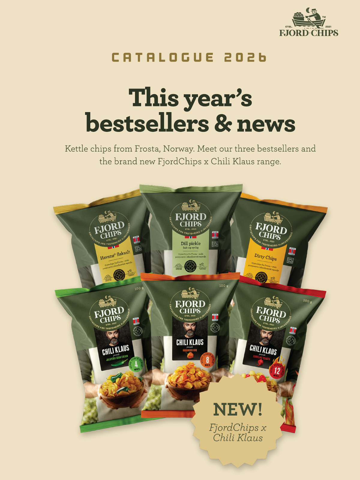FjordChips 2026 bestsellers and new FjordChips × Chili Klaus range